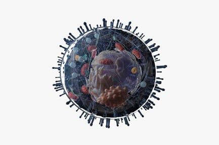 Visualização: Anatomia celular humana detalhada