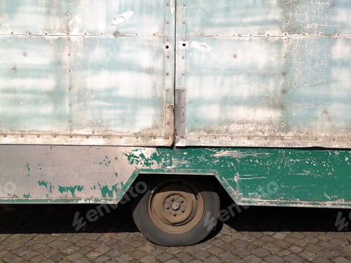 Preview: Closeup shot of a weathered car trailer