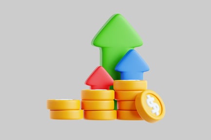 Preview: Growth chart with coins and arrows