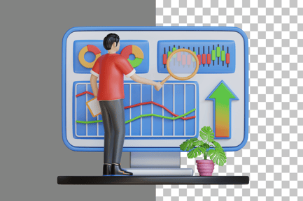 Preview: Analyzing Dashboard 3D Illustration