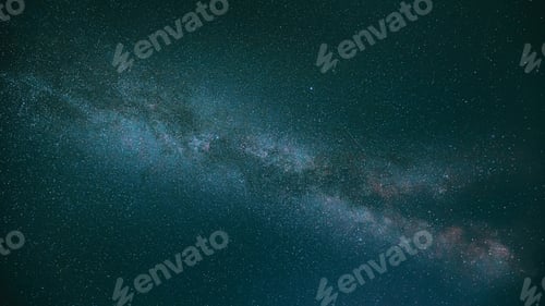 Preview: Natural Real Night Sky Stars With Milky Way Galaxy. Amazing Bright Night Sky