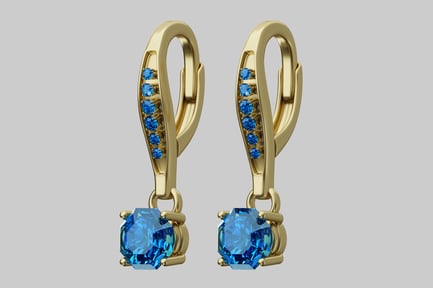 Preview: Sapphire gemstone dangle earrings