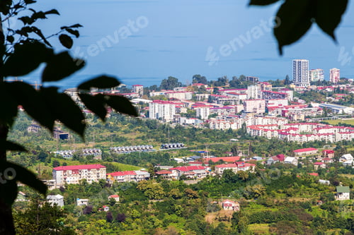 Preview: view of new district of Batumi city from Sameba