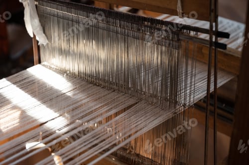 Preview: Old traditional handcraft wooden weaving loom