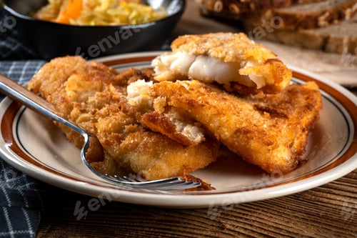Preview: Fried cod fillet.