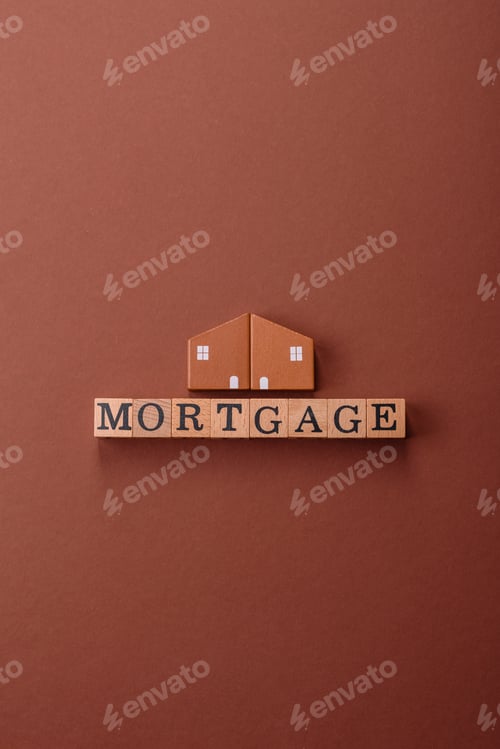 Preview: House, real estate or property bought with a mortgage, purchase or sale of apartments