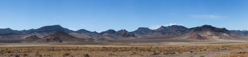 Preview: American Mountain Landscape in the desert. Sunny Cloudy Sky.