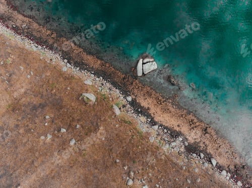 Preview: Beautiful drone shot landscape moody tones from above