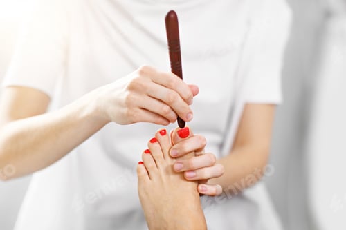Preview: Woman receiving a thai foot massage at the health spa