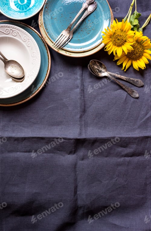 Preview: Different empty plates background