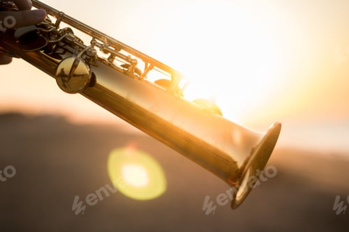Preview: Golden saxophone musical instrument