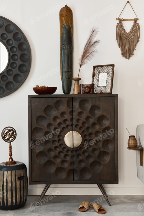 Preview: Interior design of ethnic living room