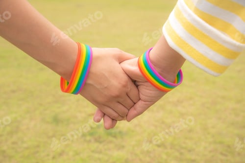 Preview: Diversity people hands together and wear Rocket Wristband