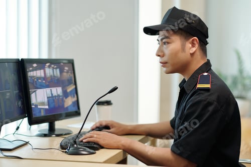 Preview: Security Guard Watching Videos