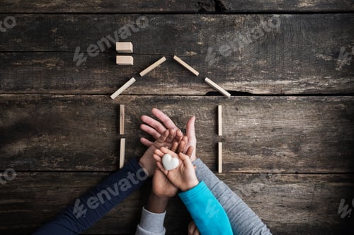 Preview: Conceptual image of family love, togetherness and safety