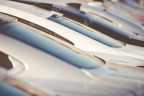 Preview: Brand New Cars At Dealership Stock.