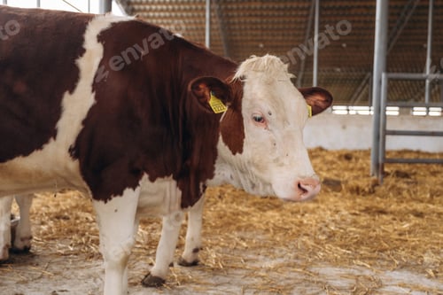 Preview: The cow in the stall at daytime