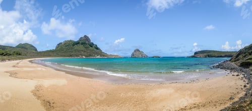 Preview: Panoramic View of Praia do Sueste Beach - Fernando de Noronha, Pernambuco, Brazil