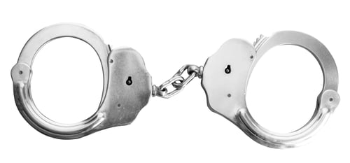Preview: Handcuffs isolated on white background