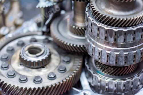 Preview: Close-up helical gears in car automatic transmission