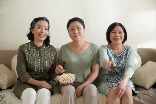 Preview: Senior Friends Watching TV