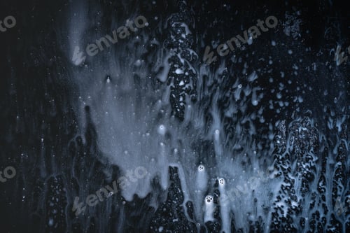 Preview: Drops- Liquid Foam. Fluid Aqua- Abstract Pattern Nature. Background- Cleansing Wash. Shampoo