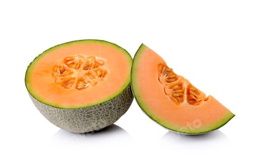 Preview: cantaloupe melon isolated on white background