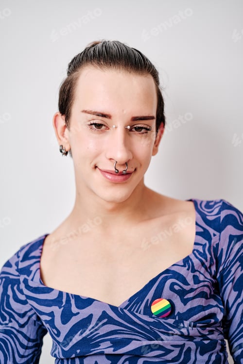Preview: Sensual young gay man posing and looking at camera
