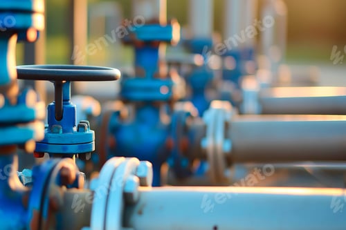 Preview: Oil refinery pipes, valves, fittings and parts. Oil and gas production and transportation