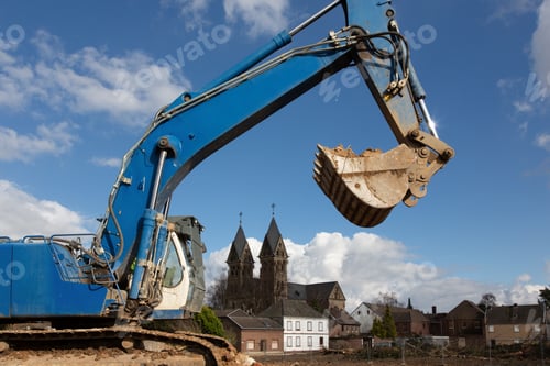 Preview: Excavator in the process of demolishing the village of Immerath as part of the lignite mine
