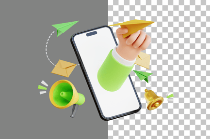 Preview: Sending Email with Smartphone 3D Icon
