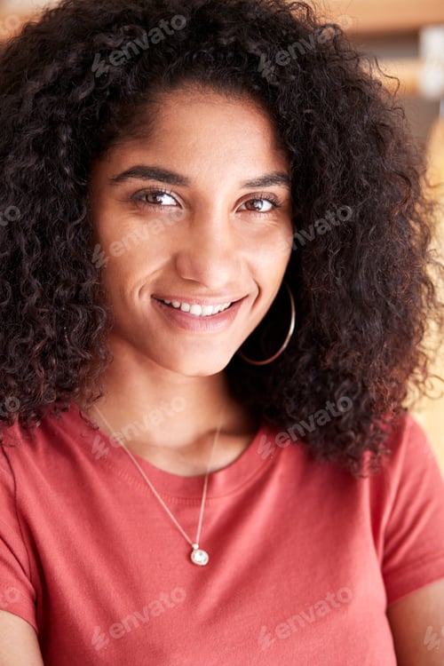 Preview: Portrait Of Female Customer Or Owner Standing By Racks Of Clothes In Independent Fashion Store