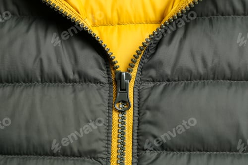 Preview: Jacket with zipper as background, top view