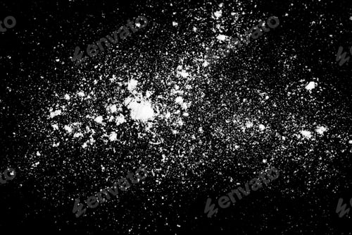 Preview: White powder on black background