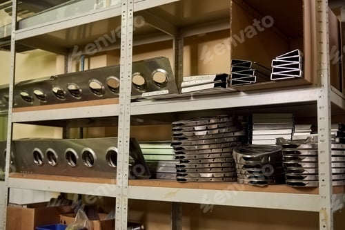Preview: Aluminum details on shelves