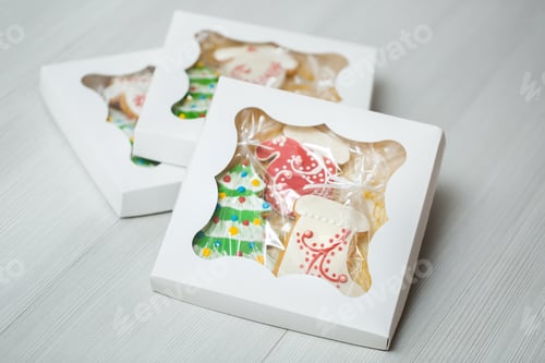 Preview: Box with Christmas gingerbread