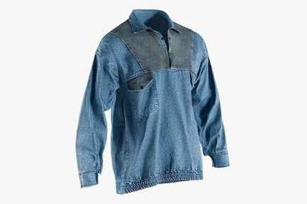 Preview: Men's Denim Pullover with Corduroy Details