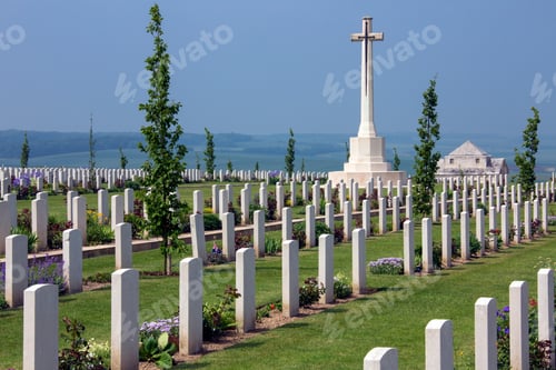 Preview: The Australian War Cemetery in the Vallee de la Somme in the Le Nord and Picardy region of France