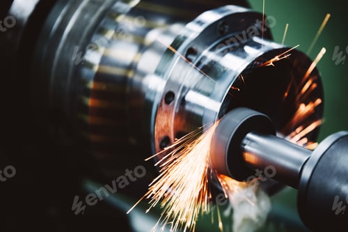 Preview: Machine tool in metal factory with drilling cnc machines