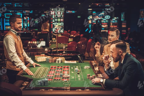 Preview: Upper class friends gambling in a casino