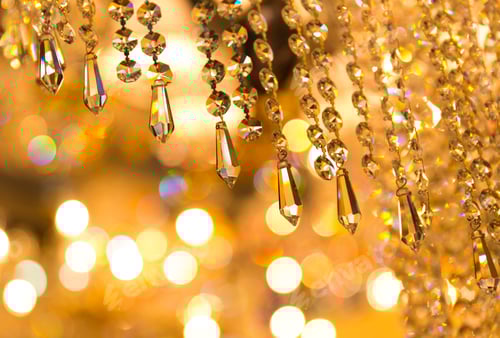 Preview: Vintage crystal lamp details