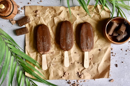 Preview: Chocolate ice cream bars on a counter