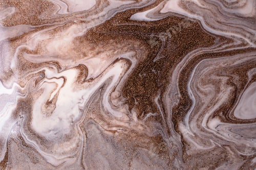 Preview: Shimmer liquid stripy background from liquid nail polishes,brown and milky colors.