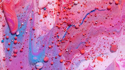 Preview: Top view of colorful vibrant rocks on purple background for wallpapers and banners