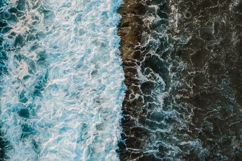 Preview: Top view on rocks under water