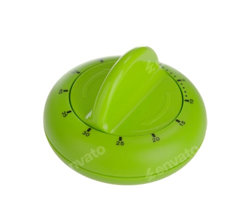 Preview: Plastic Kitchen Timer On White Background