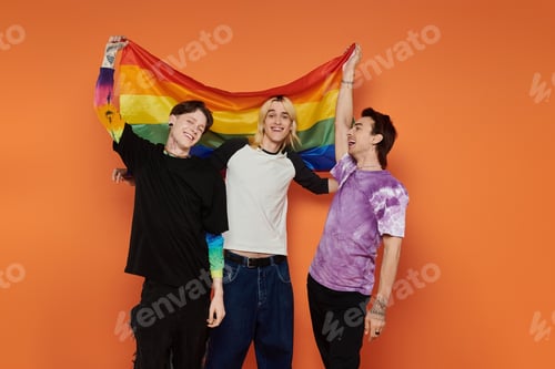 Preview: Queer friends celebrate pride with rainbow flag