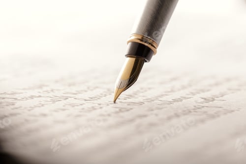 Preview: Fountain Pen on Written Page