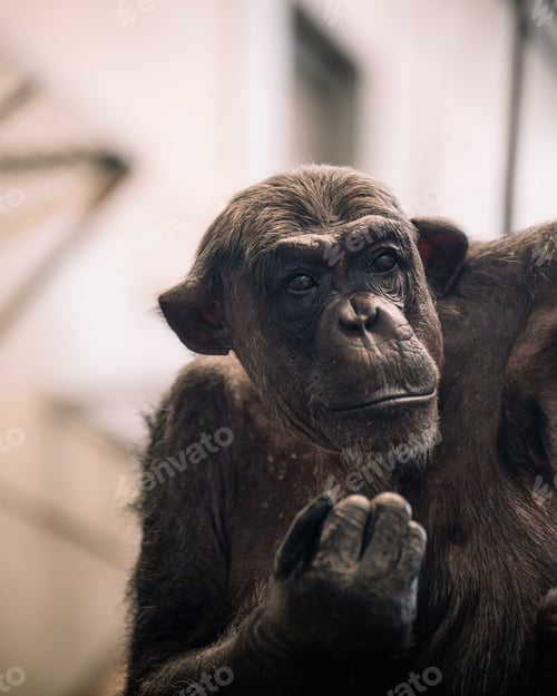 Preview: Closeup shot of a chimpanzee.