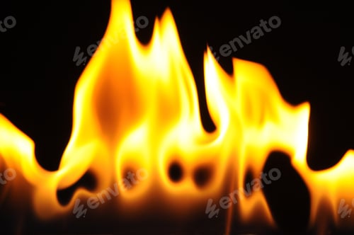 Preview: Close-up flames of an alcohol burner on a dark background